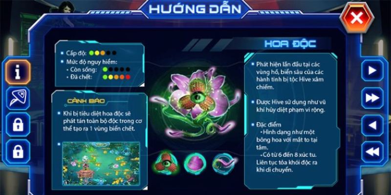 Hoa độc là vũ khí quen thuộc với nhiều anh em chiến thủ tại game bắn cá